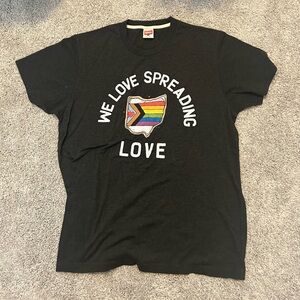 HOMAGE Black 'We Love Spreading Love' Pride Graphic Tee